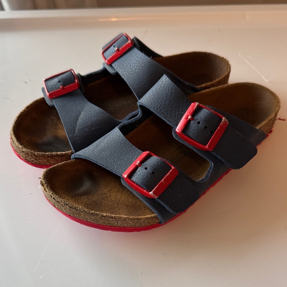 Birkenstock Kids Sandals in Navy and Red